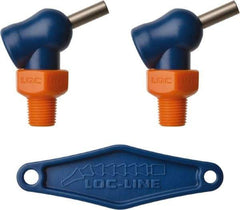 Loc-Line - 1/8" Hose Inside Diam x 5/32" Nozzle Diam, High-Pressure Coolant Hose Nozzle - NPT, for Use with Loc-Line Modular Hose System, 2 Pieces - Industrial Tool & Supply
