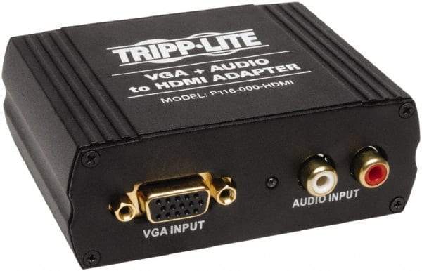 Tripp-Lite - Converter Adapter - HDMI Male Connector, Black, Use with Cabling and Video Applications - Industrial Tool & Supply