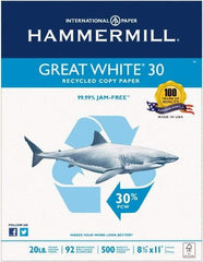 Hammermill - White Copy Paper - Use with Laser Printers, Copiers, Plain Paper Fax Machines - Industrial Tool & Supply