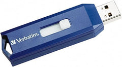 Verbatim - 8GB Blue Flash Drive - Use with Windows 2000, Windows XP, Vista, Windows 7, Mac OS 9.x or higher, Linux Kernel 2.6x or higher - Industrial Tool & Supply