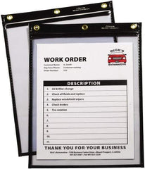 C-LINE - 15 Piece Black/Clear Shop Ticket Holder - 12" High x 9" Wide - Industrial Tool & Supply