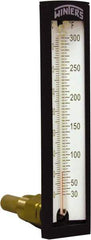 Winters - 30 to 300°F, Industrial Thermometer with Standard Thermowell - 2 Inch Immersion Length, 1-7/8 Inch Stem Length, 6 Inch Long, 1/2 Inch Thread - Industrial Tool & Supply
