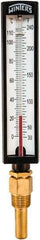 Winters - 30 to 240°F, Industrial Thermometer with Standard Thermowell - 2 Inch Immersion Length, 1.825 Inch Stem Length, 10 Inch Long, 1/2 Inch Thread - Industrial Tool & Supply