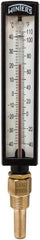 Winters - -40 to 110°F, Industrial Thermometer with Standard Thermowell - 2 Inch Immersion Length, 1.825 Inch Stem Length, 10 Inch Long, 1/2 Inch Thread - Industrial Tool & Supply