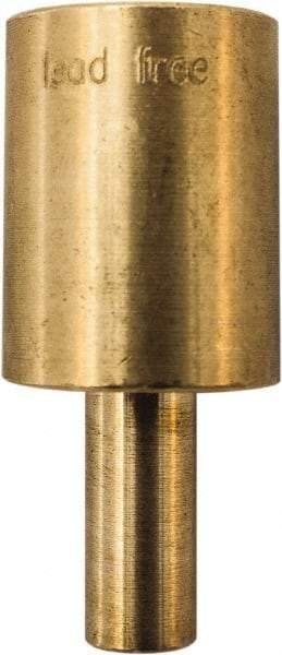 Winters - 2.01 Inch Overall Length, 3/4 Inch Thread, Brass Thermowell - 0.8 Inch Insertion Length - Industrial Tool & Supply