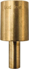 Winters - 2.01 Inch Overall Length, 3/4 Inch Thread, Brass Thermowell - 0.8 Inch Insertion Length - Industrial Tool & Supply