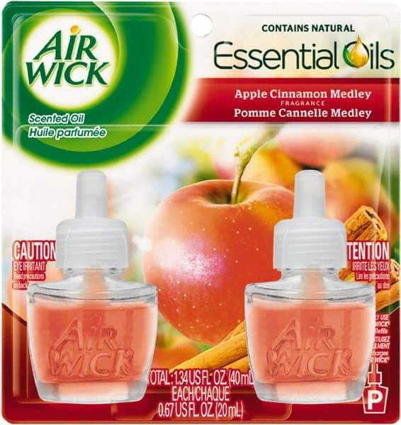 Air Wick - 0.67 oz Air Freshener Dispenser Refill - Apple Cinnamon, Compatible with Air Wick Oil Warmers - Industrial Tool & Supply