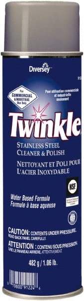 Twinkle - 17 Fluid Ounce Liquid Stainless Steel Cleaner and Polish - Unscented, Aerosol - Industrial Tool & Supply