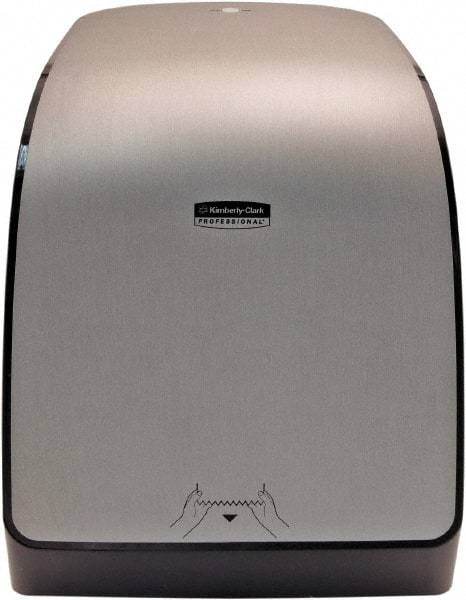 Kimberly-Clark Professional - Hands Free, Plastic Paper Towel Dispenser - 16.44" High x 12.66" Wide x 9.18" Deep, Silver - Industrial Tool & Supply