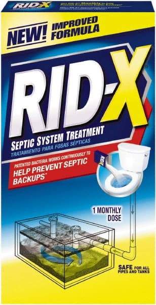 Rid-X - 9.8 oz Powder Drain Opener - Unscented, Box - Industrial Tool & Supply