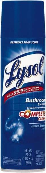 Lysol - 24 oz Aerosol Can Liquid Bathroom Cleaner - Island Breeze Scent, Disinfectant, General Purpose Cleaner - Industrial Tool & Supply