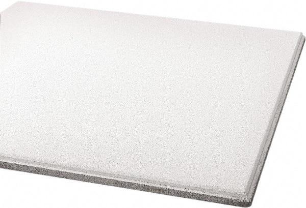 Armstrong World - 24" Long x 24" Wide, Wet-Formed Mineral Fiber Acoustic Ceiling Tile - ASTM E1264 Specification, White - Industrial Tool & Supply