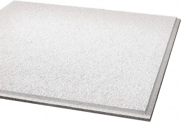 Armstrong World - 24" Long x 24" Wide, Wet-Formed Mineral Fiber Acoustic Ceiling Tile - ASTM E1264 Specification, White - Industrial Tool & Supply