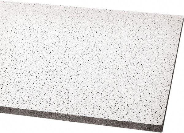 Armstrong World - 48" Long x 24" Wide, Wet-Formed Mineral Fiber Acoustic Ceiling Tile - ASTM E1264 Specification, White - Industrial Tool & Supply