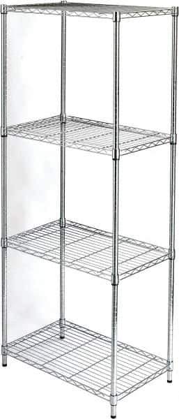 Quantum Storage - 4 Shelf Wire Shelving Unit - 30" Wide x 18" Deep x 72" High, - Industrial Tool & Supply