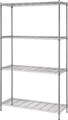 Quantum Storage - 4 Shelf Wire Shelving Unit - 36" Wide x 18" Deep x 72" High, - Industrial Tool & Supply