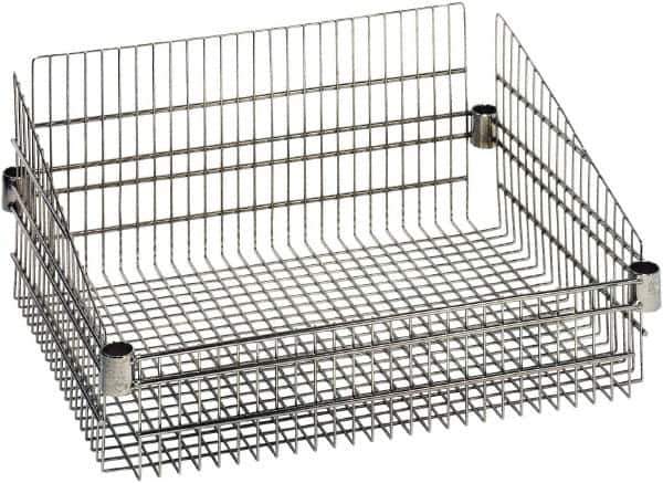 Quantum Storage - Wire Basket Unit - 24" Wide x 24" Deep x 10" High, - Industrial Tool & Supply