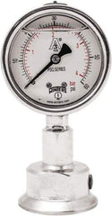 Winters - 2-1/2" Dial, 1-1/2 Thread, 0-60 Scale Range, Pressure Gauge - Lower Connection Mount, Accurate to 1.5% of Scale - Industrial Tool & Supply