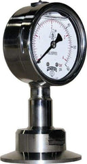 Winters - 2-1/2" Dial, 2 Thread, 0-60 Scale Range, Pressure Gauge - Lower Connection Mount, Accurate to 1.5% of Scale - Industrial Tool & Supply