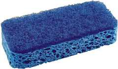 SOS - 4-1/2" Long x 2-1/2" Wide x 0.09" Thick Scouring Sponge - Heavy-Duty, Dark Blue/Light Blue - Industrial Tool & Supply