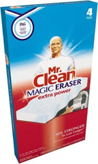 Mr. Clean - 2.4" Long x 4.6" Wide x 0.7" Thick Eraser - Heavy-Duty, White - Industrial Tool & Supply