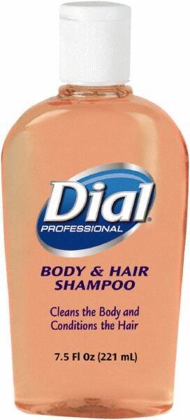 Dial - 7.5 oz Bottle Peach Hair & Body Wash - Clear Amber - Industrial Tool & Supply