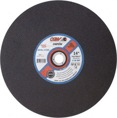 Camel Grinding Wheels - 14" 36 Grit Aluminum Oxide Cutoff Wheel - 7/64" Thick, 1" Arbor, 4,400 Max RPM - Industrial Tool & Supply