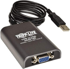 Tripp-Lite - Dual-Monitor Adapter - USB Connector, Black, Use with Cabling and Video Applications - Industrial Tool & Supply