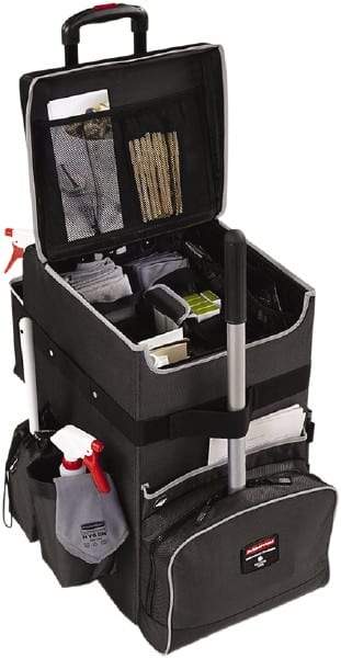 Rubbermaid - Ballistic Nylon Janitor Cart - 14-1/4" Width - Industrial Tool & Supply