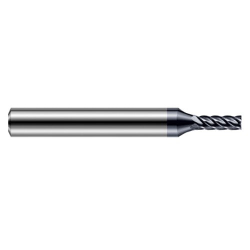End Mills for Hardened Steels - 0.0310″ (1/32″) Cutter Diameter × 0.0930″ (3/32″) Length of Cut Carbide Square End Mill for Hard Milling, 5 Flutes, AlTiN Nano Coated