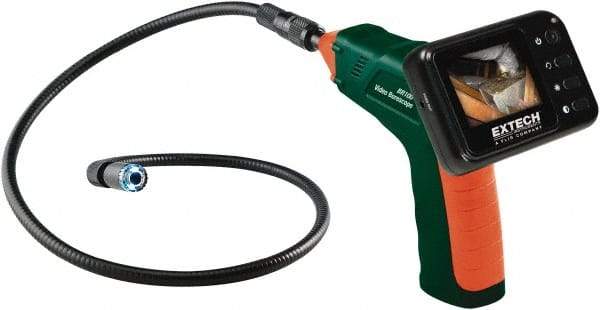 Extech - Video Borescope - 17 mm Probe Diameter, 2.4 Inch LCD Display, 480 x 234 Resolution - Industrial Tool & Supply