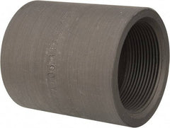 Made in USA - Size 2 x 1-1/2", Class 3,000, Forged Carbon Steel Black Pipe Reducing Coupling - 3,000 psi, Threaded End Connection - Industrial Tool & Supply
