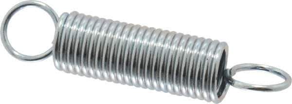Gardner Spring - 1/4" OD, 3.31 Lb Max Load, 2.06" Max Ext Len, 0.0286" Wire Diam Spring - 3.28 Lb/In Rating - Industrial Tool & Supply