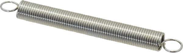 Gardner Spring - 1/4" OD, 3.36 Lb Max Load, 4.63" Max Ext Len, 0.0286" Wire Diam Spring - 1.27 Lb/In Rating - Industrial Tool & Supply