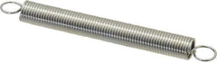 Gardner Spring - 1/4" OD, 3.36 Lb Max Load, 4.63" Max Ext Len, 0.0286" Wire Diam Spring - 1.27 Lb/In Rating - Industrial Tool & Supply