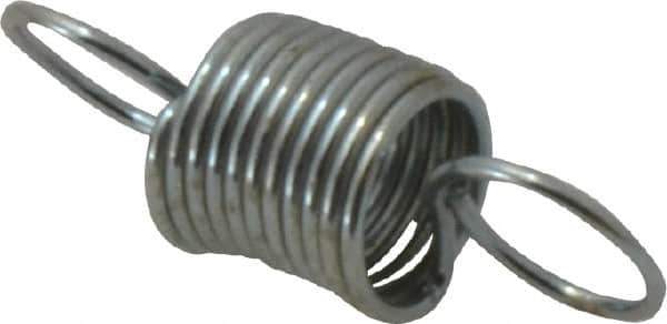 Gardner Spring - 0.312" OD, 2.62 Lb Max Load, 1.73" Max Ext Len, 0.0286" Wire Diam Spring - 3 Lb/In Rating - Industrial Tool & Supply