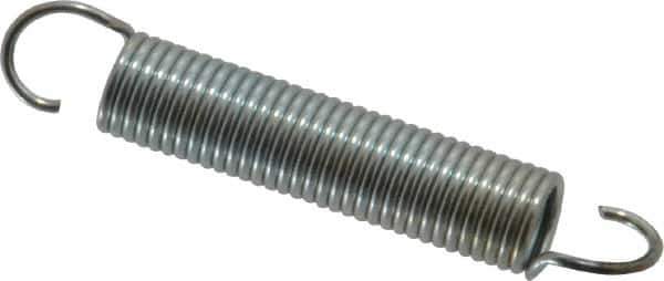 Gardner Spring - 1/4" OD, 5.2 Lb Max Load, 2.68" Max Ext Len, 0.031" Wire Diam Spring - 3.8 Lb/In Rating, 1-1/2" Free Length - Industrial Tool & Supply