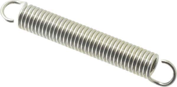 Gardner Spring - 1/4" OD, 8.5 Lb Max Load, 2.69" Max Ext Len, 0.037" Wire Diam Spring - 8 Lb/In Rating, 1-3/4" Free Length - Industrial Tool & Supply