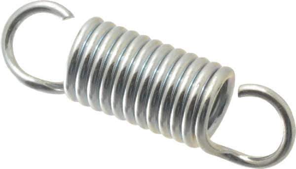 Gardner Spring - 3/8" OD, 17.5 Lb Max Load, 1.7" Max Ext Len, 0.055" Wire Diam Spring - 34.8 Lb/In Rating, 1-1/4" Free Length - Industrial Tool & Supply