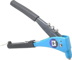 RivetKing - Right Angle Head Hand Riveter - 1/8 to 3/16" Rivet Capacity, 10-1/2" OAL - Industrial Tool & Supply