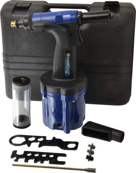 RivetKing - Up to 3/16" Capacity, Air Riveting Hammer - 5/8" Long Stroke, 1/4" Inlet - Industrial Tool & Supply
