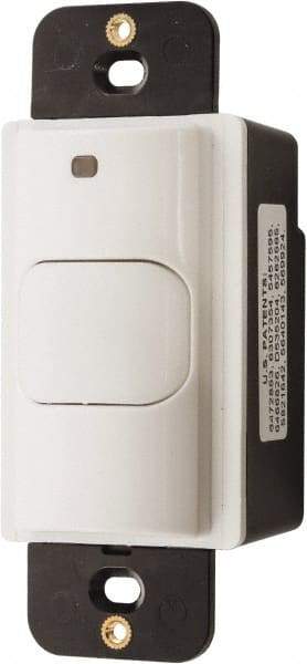 Hubbell Wiring Device-Kellems - 400 Square Ft. Coverage, Infrared Motion Sensor Wall Switch - 800 at 120 V Incandescent, 1,000 at 120 V and 1,800 at 277 V Fluorescent, 120 to 277 VAC, White - Industrial Tool & Supply