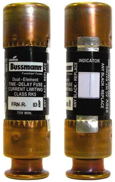 Cooper Bussmann - 125 VDC, 250 VAC, 12 Amp, Time Delay General Purpose Fuse - Fuse Holder Mount, 50.8mm OAL, 20 at DC, 200 (RMS) kA Rating, 14.3mm Diam - Industrial Tool & Supply
