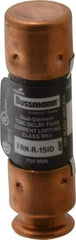 Cooper Bussmann - 125 VDC, 250 VAC, 15 Amp, Time Delay General Purpose Fuse - Fuse Holder Mount, 50.8mm OAL, 20 at DC, 200 (RMS) kA Rating, 14.3mm Diam - Industrial Tool & Supply