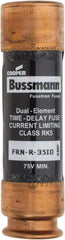 Cooper Bussmann - 125 VDC, 250 VAC, 35 Amp, Time Delay General Purpose Fuse - Fuse Holder Mount, 76.2mm OAL, 20 at DC, 200 (RMS) kA Rating, 20.6mm Diam - Industrial Tool & Supply