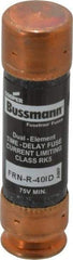 Cooper Bussmann - 125 VDC, 250 VAC, 40 Amp, Time Delay General Purpose Fuse - Fuse Holder Mount, 76.2mm OAL, 20 at DC, 200 (RMS) kA Rating, 20.6mm Diam - Industrial Tool & Supply