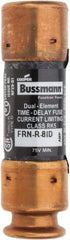 Cooper Bussmann - 125 VDC, 250 VAC, 8 Amp, Time Delay General Purpose Fuse - Fuse Holder Mount, 50.8mm OAL, 20 at DC, 200 (RMS) kA Rating, 14.3mm Diam - Industrial Tool & Supply