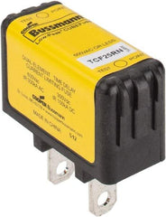 Cooper Bussmann - 300 VDC & 600 VAC, 25 Amp, Time Delay General Purpose Fuse - Plug-in Mount, 47.75mm OAL, 100 at DC, 200 (CSA RMS), 300 (UL RMS) kA Rating - Industrial Tool & Supply