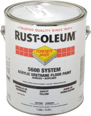 Rust-Oleum - 1 Gal Can Satin Safety Yellow Floor Coating - <100 g/L VOC Content - Industrial Tool & Supply