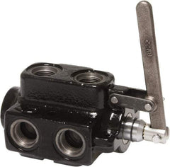 Parker - 25 GPM 3/4 Inlet Cast Iron Hydraulic Control Valve - 1-1/16 - 12 Thread, 3,000 psi, 4.38" Wide x 8-1/2" Long - Industrial Tool & Supply